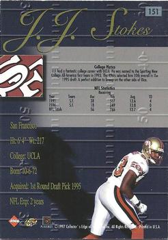 1998 Collector's Edge Advantage - 50-Point #151 J.J. Stokes Back