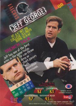 1994 Stadium Club - Frequent Scorer Points Upgrades #310 Jeff George Back