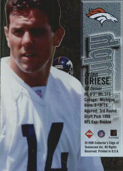 1998 Collector's Edge First Place - Triumph #NNO Brian Griese Back