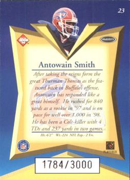 1998 Collector's Edge Masters - 50-Point #23 Antowain Smith Back