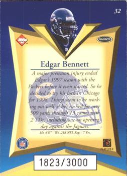1998 Collector's Edge Masters - 50-Point #32 Edgar Bennett Back