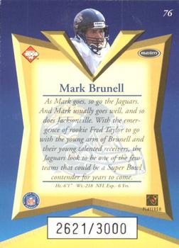 1998 Collector's Edge Masters - 50-Point #76 Mark Brunell Back
