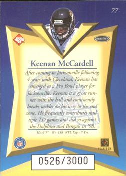 1998 Collector's Edge Masters - 50-Point #77 Keenan McCardell Back