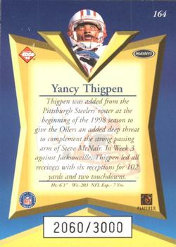 1998 Collector's Edge Masters - 50-Point #164 Yancey Thigpen Back
