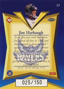 1998 Collector's Edge Masters - 50-Point Gold #13 Jim Harbaugh Back