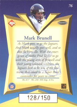 1998 Collector's Edge Masters - 50-Point Gold #76 Mark Brunell Back