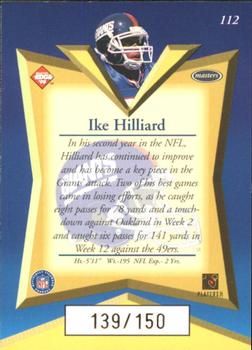 1998 Collector's Edge Masters - 50-Point Gold #112 Ike Hilliard Back