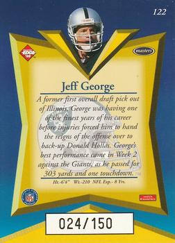 1998 Collector's Edge Masters - 50-Point Gold #122 Jeff George Back
