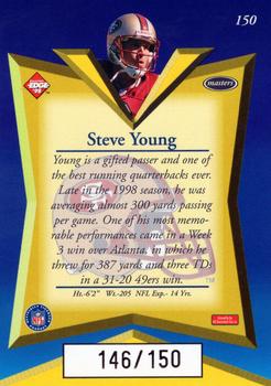 1998 Collector's Edge Masters - 50-Point Gold #150 Steve Young Back