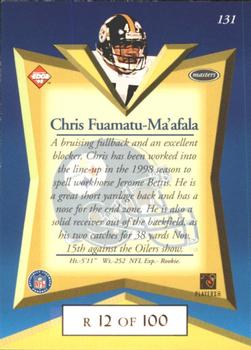 1998 Collector's Edge Masters - Gold Redemption SN100 #131 Chris Fuamatu-Ma'afala Back