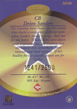 1998 Collector's Edge Masters - Legends #ML06 Deion Sanders Back