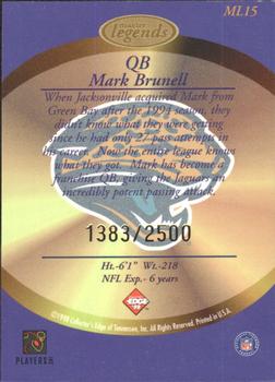1998 Collector's Edge Masters - Legends #ML15 Mark Brunell Back