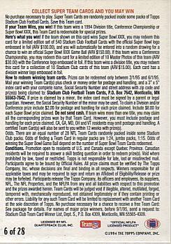 1994 Stadium Club - Super Teams #6 Cleveland Browns Back