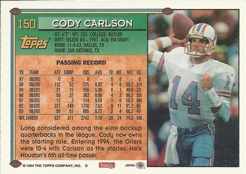 1994 Topps #150 Cody Carlson Back