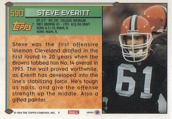 1994 Topps #590 Steve Everitt Back