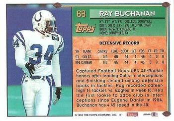 1994 Topps #68 Ray Buchanan Back