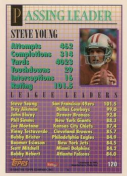 1994 Topps #120 Steve Young Back