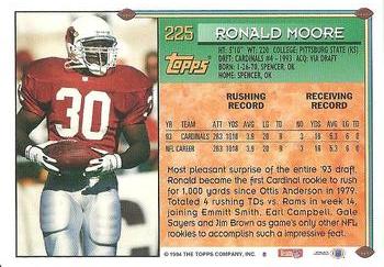 1994 Topps #225 Ronald Moore Back
