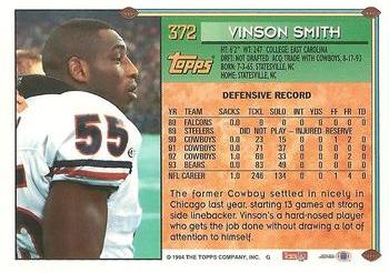 1994 Topps #372 Vinson Smith Back