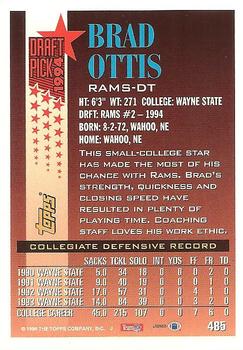 1994 Topps #485 Brad Ottis Back