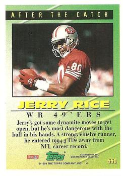 1994 Topps #550 Jerry Rice Back