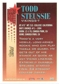 1994 Topps #564 Todd Steussie Back