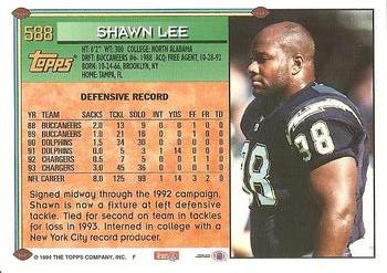 1994 Topps #588 Shawn Lee Back