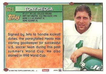 1994 Topps #621 Tony Meola Back