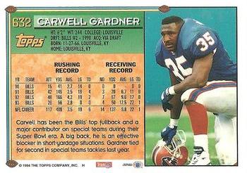 1994 Topps #632 Carwell Gardner Back
