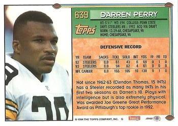1994 Topps #639 Darren Perry Back