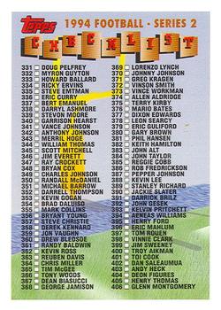 1994 Topps #659 Checklist: 331-495 Front