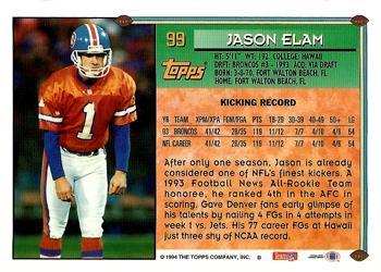 1994 Topps #99 Jason Elam Back