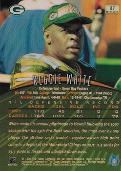 1998 Finest - No-Protectors Refractors #87 Reggie White Back