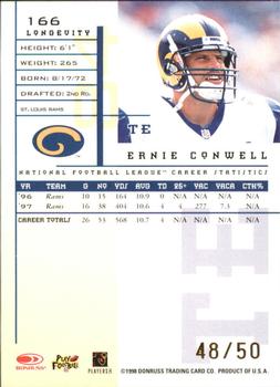 1998 Leaf Rookies & Stars - Longevity #166 Ernie Conwell Back