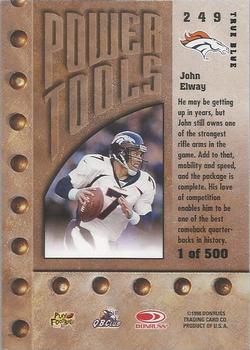 1998 Leaf Rookies & Stars - True Blue #249 John Elway Back