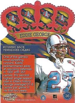 1998 Pacific - Gold Crown Die Cuts #36 Eddie George Back