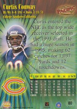 1998 Pacific - Red #80 Curtis Conway Back