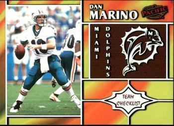 1998 Pacific - Team Checklists #15 Dan Marino Front
