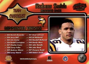 1998 Pacific - Team Checklists #16 Robert Smith Back