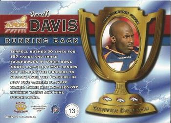 1998 Pacific Aurora - Championship Fever #13 Terrell Davis Back
