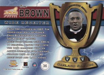 1998 Pacific Aurora - Championship Fever #36 Tim Brown Back
