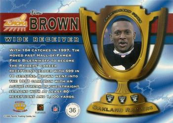 1998 Pacific Aurora - Championship Fever Red #36 Tim Brown Back