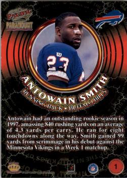 1998 Pacific Paramount - Kings of the NFL #1 Antowain Smith Back