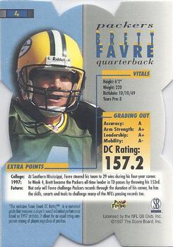 1998 Pro Line DC III #4 Brett Favre Back