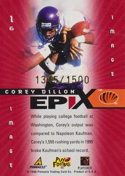 1998 Score - Hobby Epix Orange #I6 Corey Dillon Back
