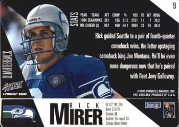 1995 Action Packed #9 Rick Mirer Back