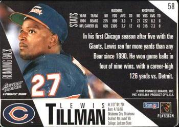 1995 Action Packed #58 Lewis Tillman Back