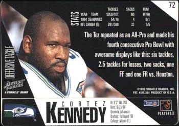 1995 Action Packed #72 Cortez Kennedy Back