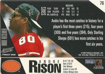 1995 Action Packed #76 Andre Rison Back