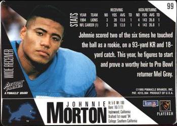1995 Action Packed #99 Johnnie Morton Back